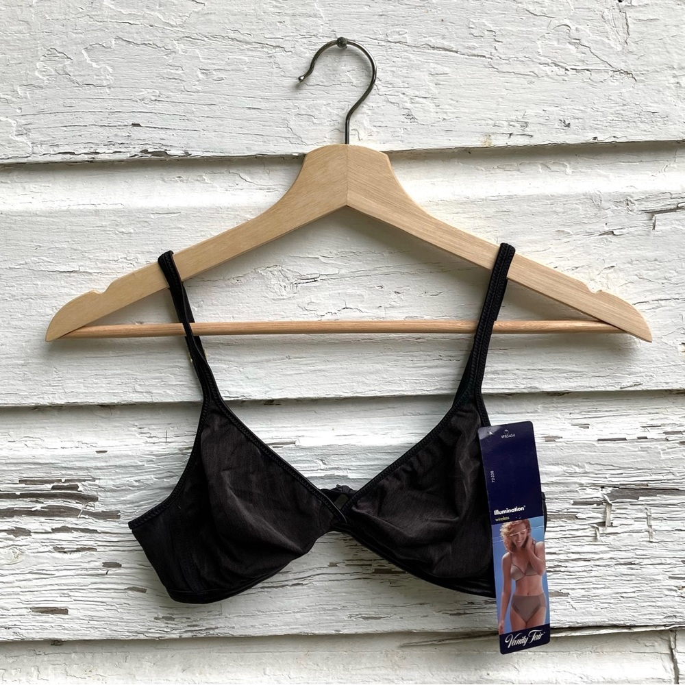 Vintage Black Vanity Fair Unpadded Bra